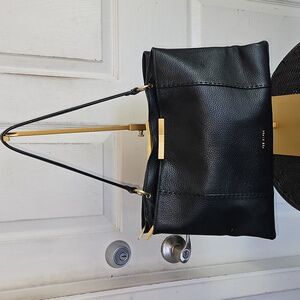 TED BAKER LONDON Black Camiela Bow tote Pebbled Leather
